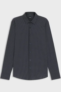 Hugo Boss miesten kauluspaita P-HANK-S-K-261 Performance Stretch, tummansininen