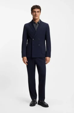 Hugo Boss miesten kauluspaita P-HANK-S-K-261 Performance Stretch, tummansininen