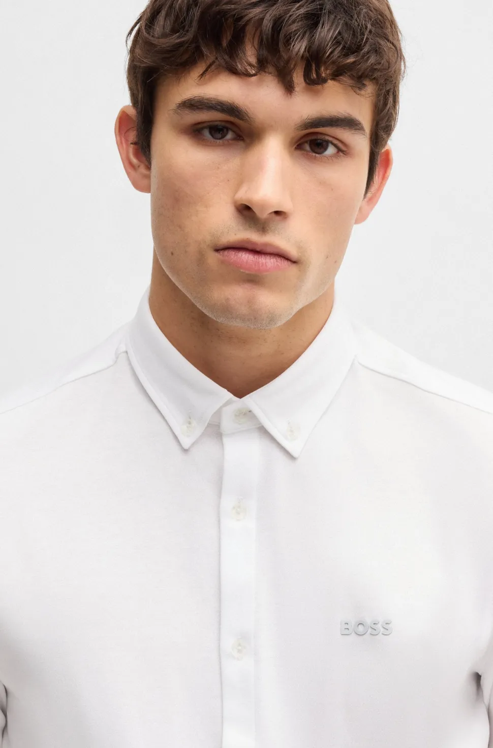 Hugo Boss miesten kauluspaita, B MOTION JERSEY Valkoinen