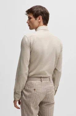 Hugo Boss Miesten Kauluspaita, C-HAL KENT CASUAL Vaalea Beige