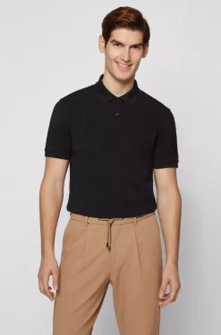 Hugo Boss Miesten Pikeepaita PALLAS REGULAR FIT Musta