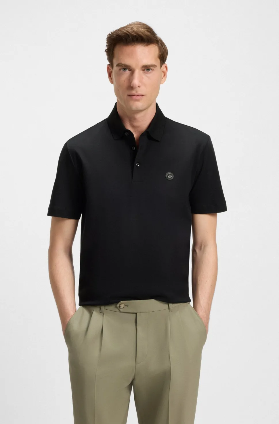 Hugo Boss miesten pikeepaita, C-PARRIS 001 Musta
