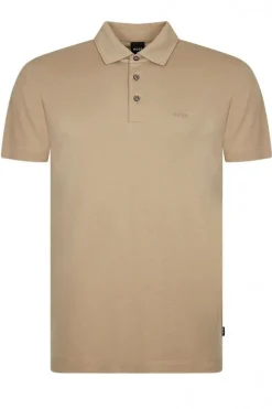 Hugo Boss miesten pikeepaita, PRESS 55 TENCEL COTTON Beige