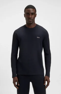 Hugo Boss miesten pyjamapaita WAFFLE LS SHIRT NOS, tummansininen