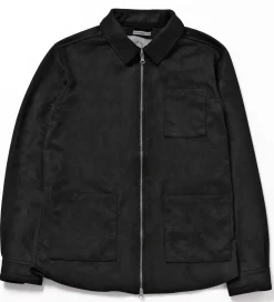 Human Scales miesten paitatakki, RICKARD VEGAN SUEDE OVERSHIRT Musta