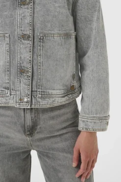 Inwear naisten farkkutakki, NANASIW DENIM JACKET Lgt.Grey Wash Denim