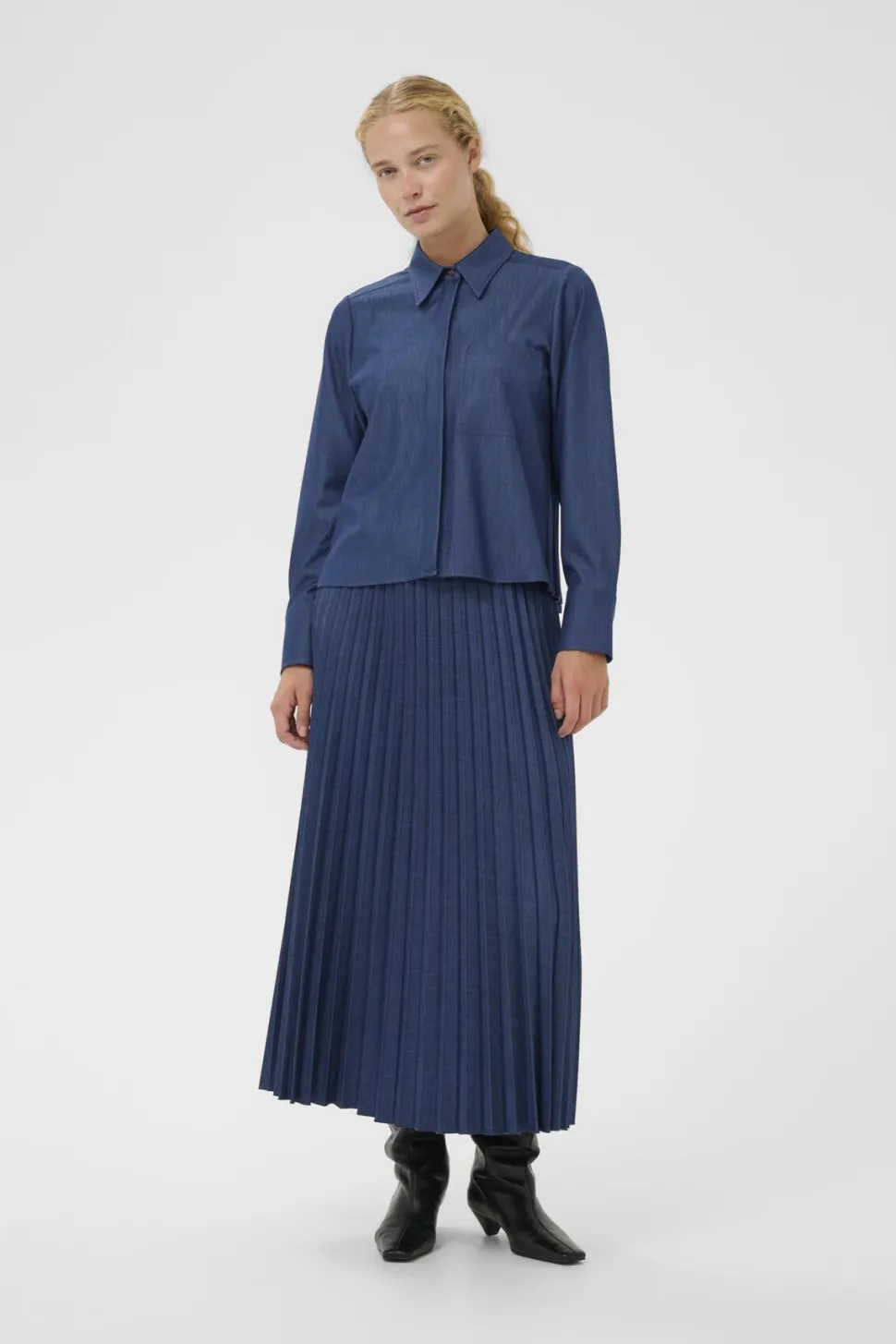 Inwear naisten hame CHERRIEIW SKIRT, Dark Denim