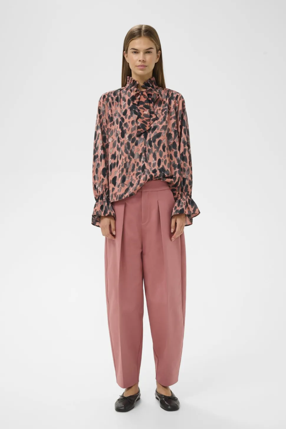 Inwear naisten paitapusero GRACIEIW PRINTED BLOUSE, Rose Painted Dot