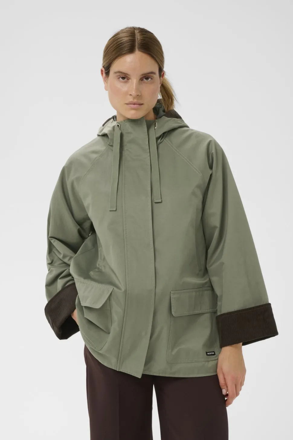 Inwear naisten takki GracelynnIW Hooded Jacket, vihreä
