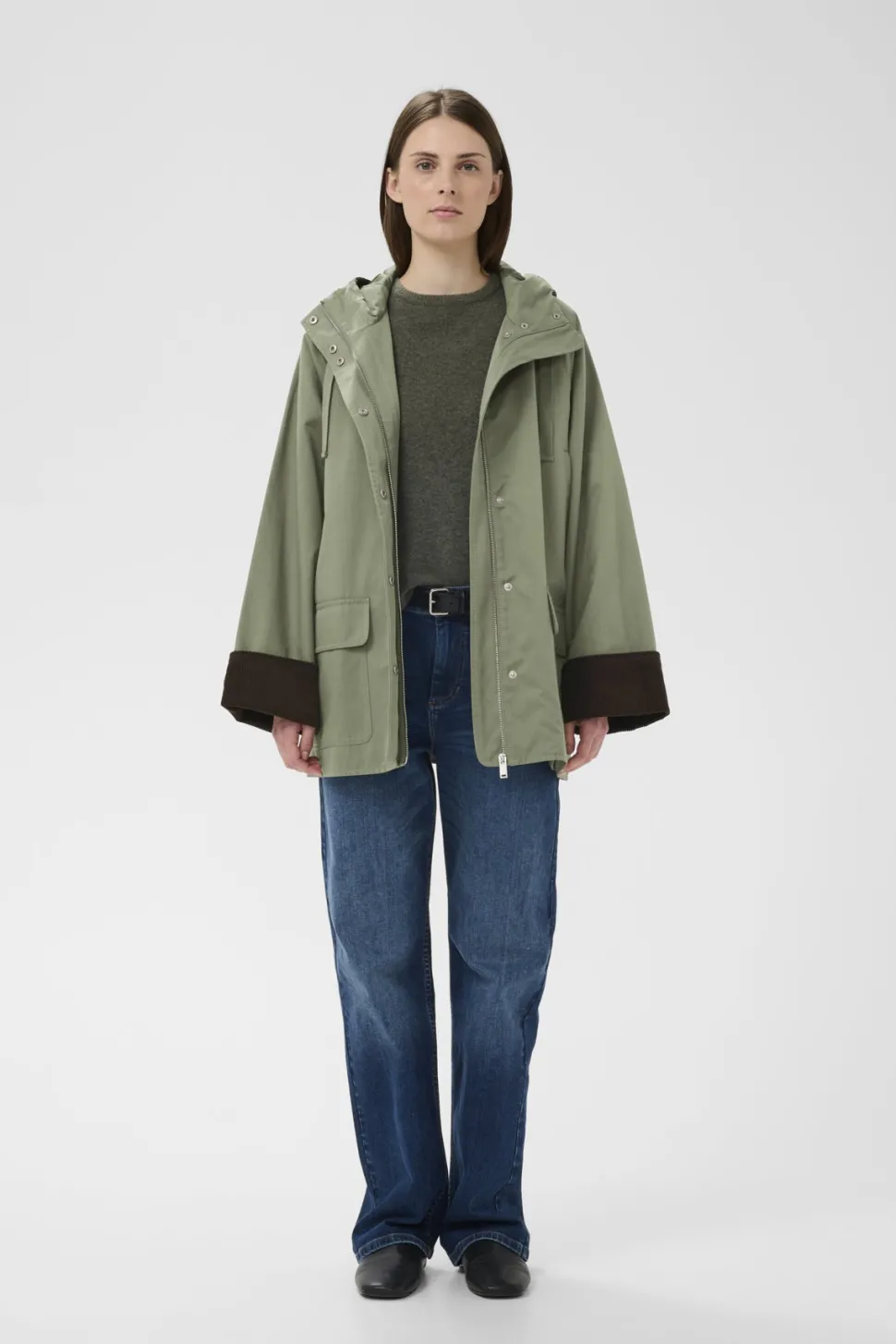 Inwear naisten takki GracelynnIW Hooded Jacket, vihreä