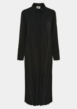 Isay naisten mekko FRIDA PLEAT DRESS, musta