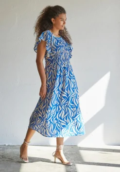 Isay naisten mekko, HARLEE DRESS Sininen Kuosi