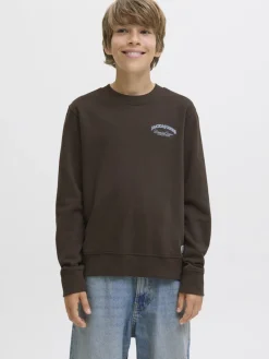 Jack and jones junior college, JJEBRANDES RELAXED SWEATSHIRT JNR Tummanruskea
