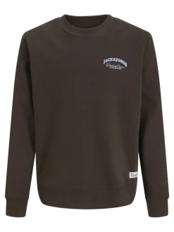 Jack and jones junior college, JJEBRANDES RELAXED SWEATSHIRT JNR Tummanruskea