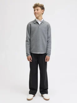 Jack and Jones Junior housut JPSTBILL BAMFORD PLEATED CHINO JNR, musta
