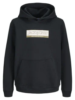 Jack and Jones junior huppari, JORINWOOD BLOCK BRANDING Musta