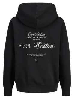 Jack and Jones Junior lasten huppari JJROAR SWEAT HOOD JNR, musta