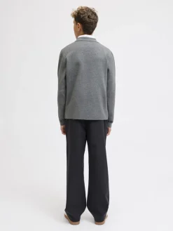 Jack and Jones Junior lasten neulepusero JPRBLABRADFORT KNIT POLO LN JNR, harmaa
