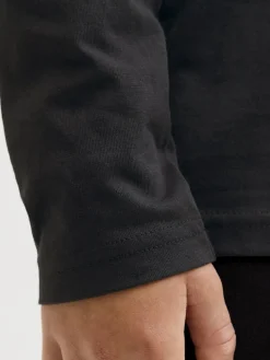 Jack and Jones Junior lasten paita JORBLEECKER MINIMAL TEE LS CREW NECK JNR, musta