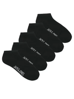 Jack and jones junior sukat, JACDONGO SOCKS 5PACK Musta