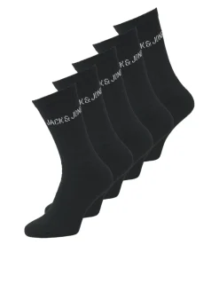 Jack and Jones Junior sukat JACREGEN TENNIS SOCK 5PACK, musta