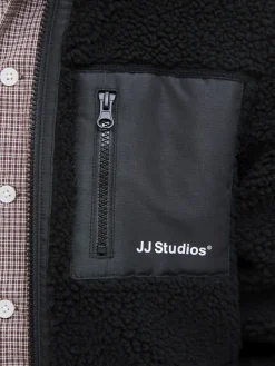 Jack and jones junior teddytakki, JJESOHO TEDDY JACKET JNR Musta