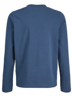 Jack and jones junior t-paita, JCOGRID BRANDING TEE LS CREW NECK JNR Petroolinsininen