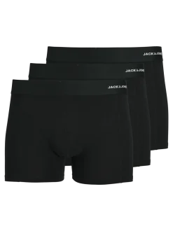 Jack and Jones miesten alushousut, JACBASIC BAMBOO TRUNKS 3 PACK Black