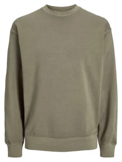 Jack and Jones miesten collegepusero, JJECHARGE FADED SWEAT CREW NECK Silver Sage