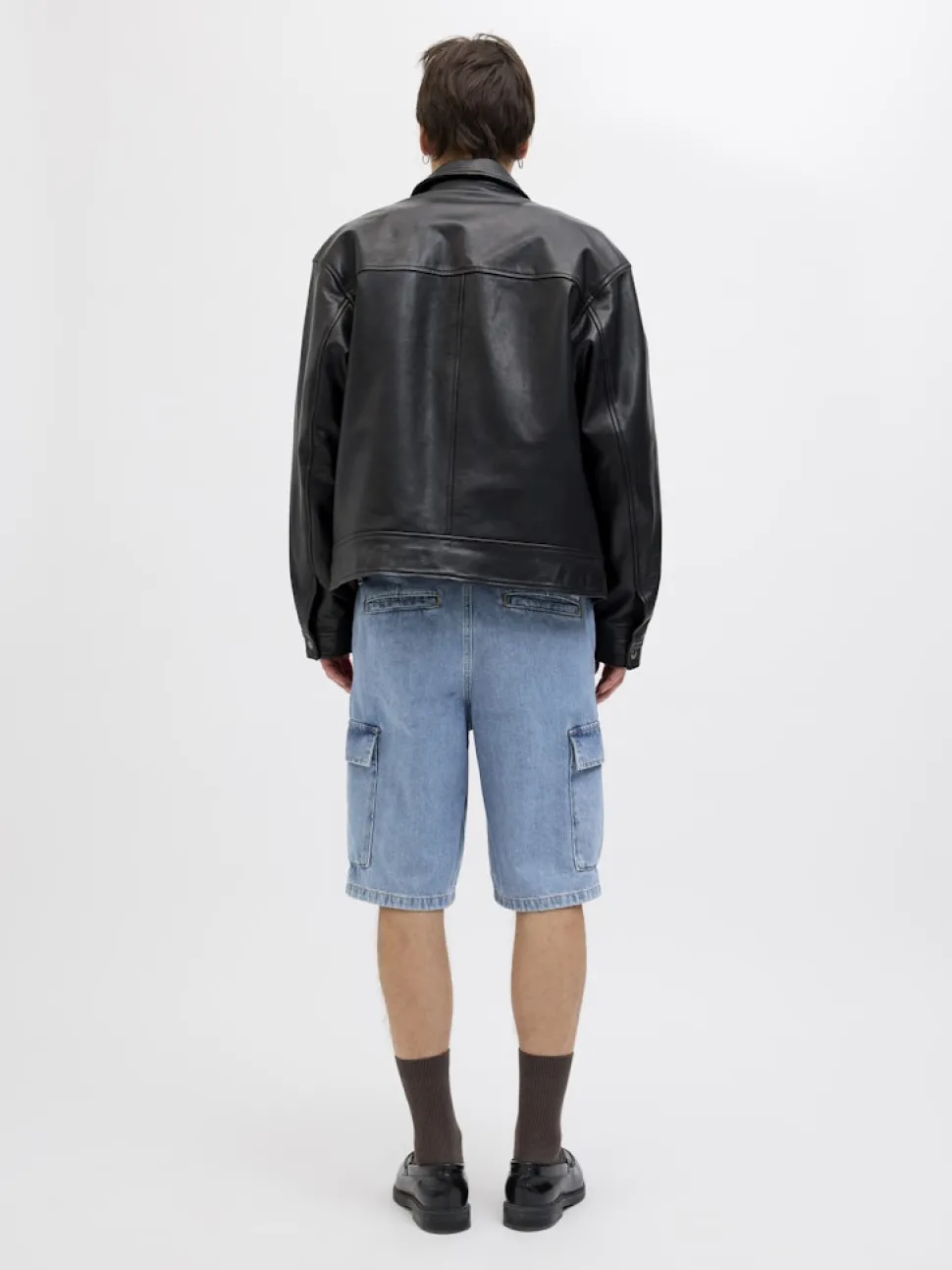 Jack and Jones miesten farkkushortsit, JJIBILL JJWIDE SHORTS Light Blue Denim