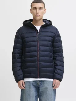 Jack and Jones miesten takki JJEBRADLEY LIGHT PUFFER HOOD NOOS, Sky Captain