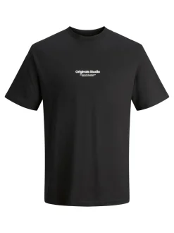 JACK&JONES JUNIOR lasten t-paita, JORVESTERBRO TEE SS CREW NECK Musta