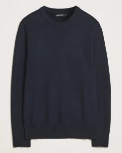 J.Lindeberg miesten neule, ARTHUR KNIT ORG COTTON Tummansininen