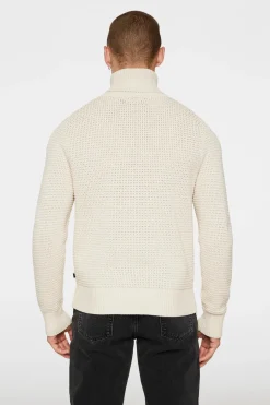 J.Lindeberg Miesten Neule, OLIVEIRO TURTLENECK Luonnonvalkoinen