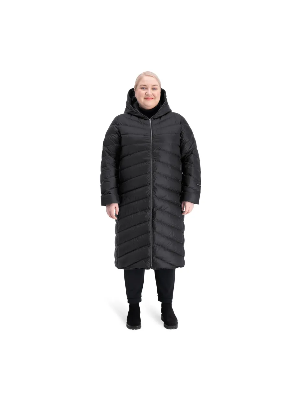 Joutsen, Naisten Talvitakki, SÄDE KEVYTUNTUVATAKKI 2XL 111CM Musta
