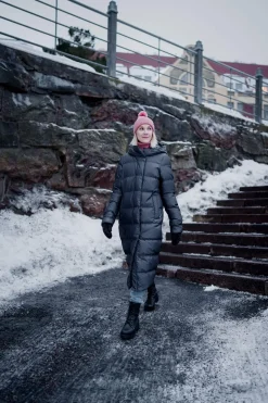 Joutsen, Naisten Untuvatakki, Blanka Pitkä Untuvatakki 121cm Hiilenmusta