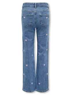 Kids Only Lasten Farkut, KOGJUICY WIDE LEG HEART JEANS Indigo