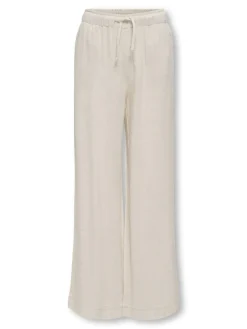 Kids Only lasten housut, KOGSIESTA PULL-UP LINEN BLEND PANT Beige