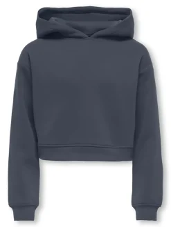 Kids Only lasten svetari, KOGSWEAT LIFE LS HOODIE SHORT Tumma Turkoosi