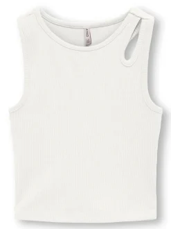 Kids Only lasten toppi, KOGNESSA LIFE S/L CUT OUT TOP Valkoinen
