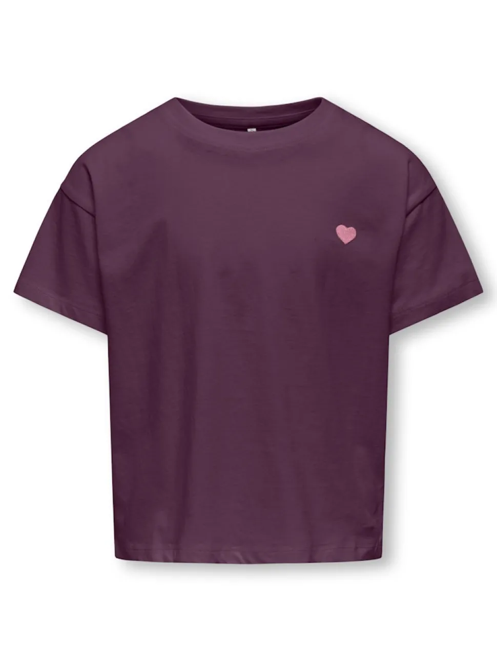 Kids Only lasten t-paita, KOGMAIKEN LIFE CROPHEART SS TOP Viininpunainen