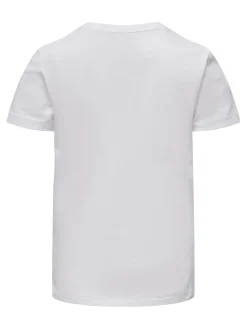 Kids Only t-paita, KOGPHILINE REG SS PRINT TOP BOX Valkoinen