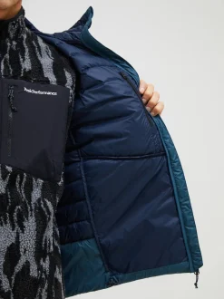 K M FROST DOWN HOOD JACKET PETROOLINSININEN