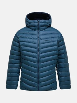 K M FROST DOWN HOOD JACKET PETROOLINSININEN