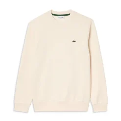 Lacoste Miesten Collegepaita, BRUSHED COTTON FLEEX JOGGER SWEATSHIRT Luonnonvalkoinen