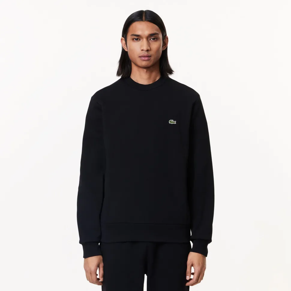 Lacoste Miesten Collegepaita, BRUSHED COTTON FLEEX JOGGER SWEATSHIRT Musta