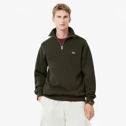 Lacoste Miesten Paita, K HIGH NECK ZIPPED MONOCHROME Armeijanvihreä