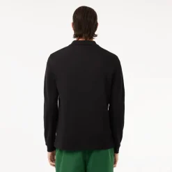 Lacoste Miesten Pikeepaita, LONG SLEEVED COTTON POLO Musta