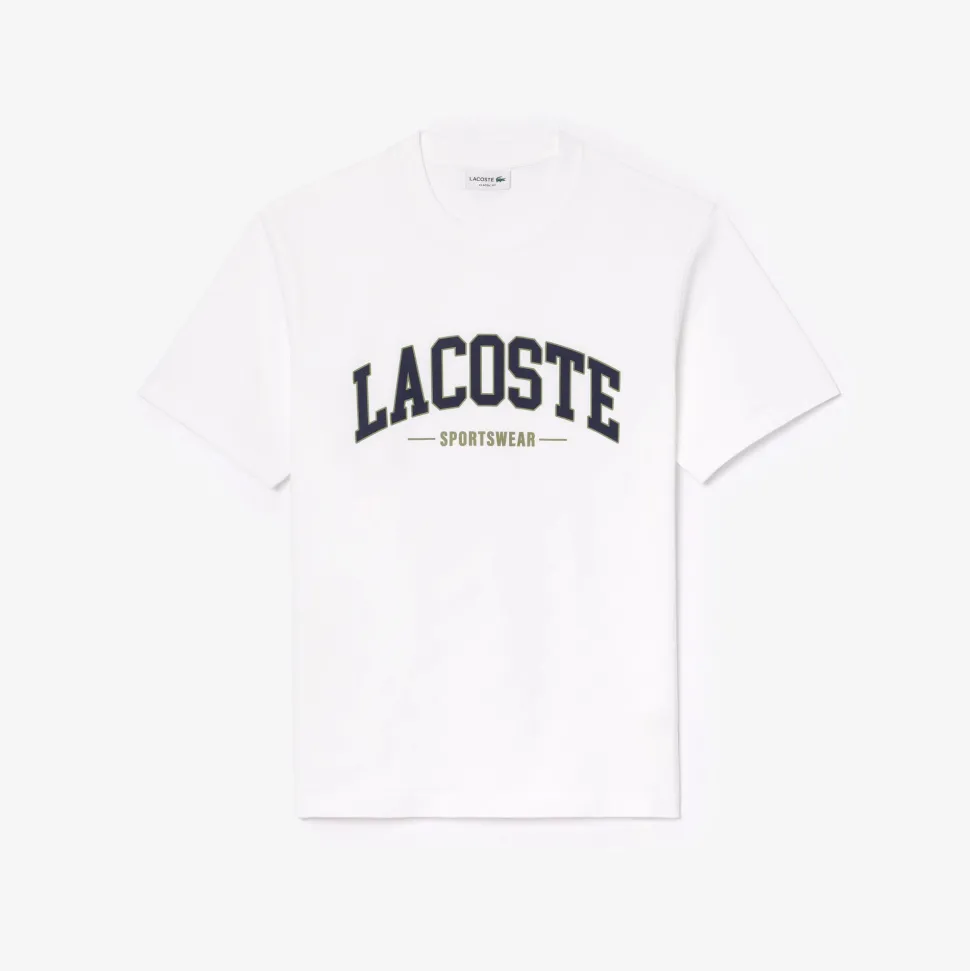 Lacoste miesten t-paita, LACOSTE BIG LOGO Valkoinen