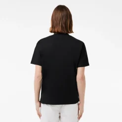 Lacoste Miesten T-Paita, MID WEIGHT COTTON JERSEY T-SHIRT NOS Musta